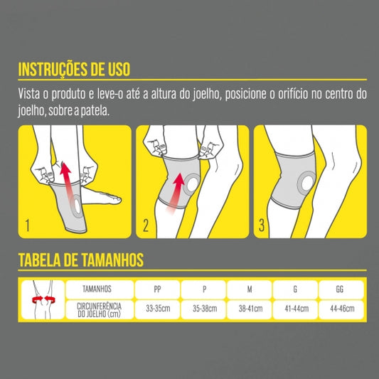 JOELHEIRA C/ ORIFÍCIO E REFORÇO - PRETA
