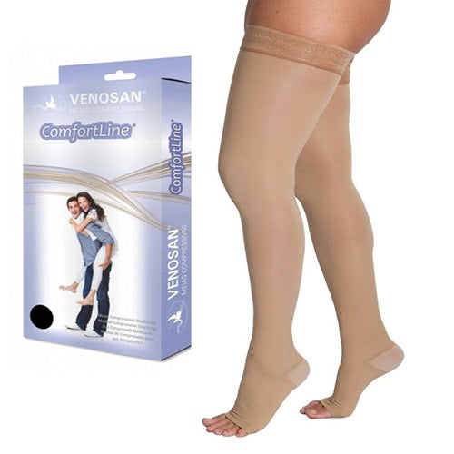 PANTURRILHA 20-30 COMFORTLINE CURTA BEGE PÉ ABERTO 3/4