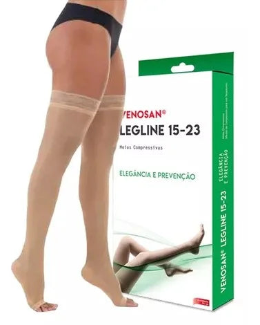 MEIA COXA 15-23 LEGLINE OLINDA PÉ ABERTO 7/8