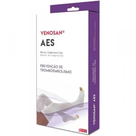 MEIA COXA 18MMG ANTI TROMBO BRANCA ESTÉRIL PÉ ABERTO 7/8