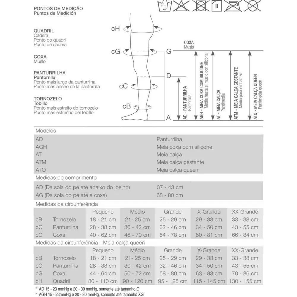 MEIA COXA  20-30 LEGLINE OLINDA PÉ ABERTO 7/8