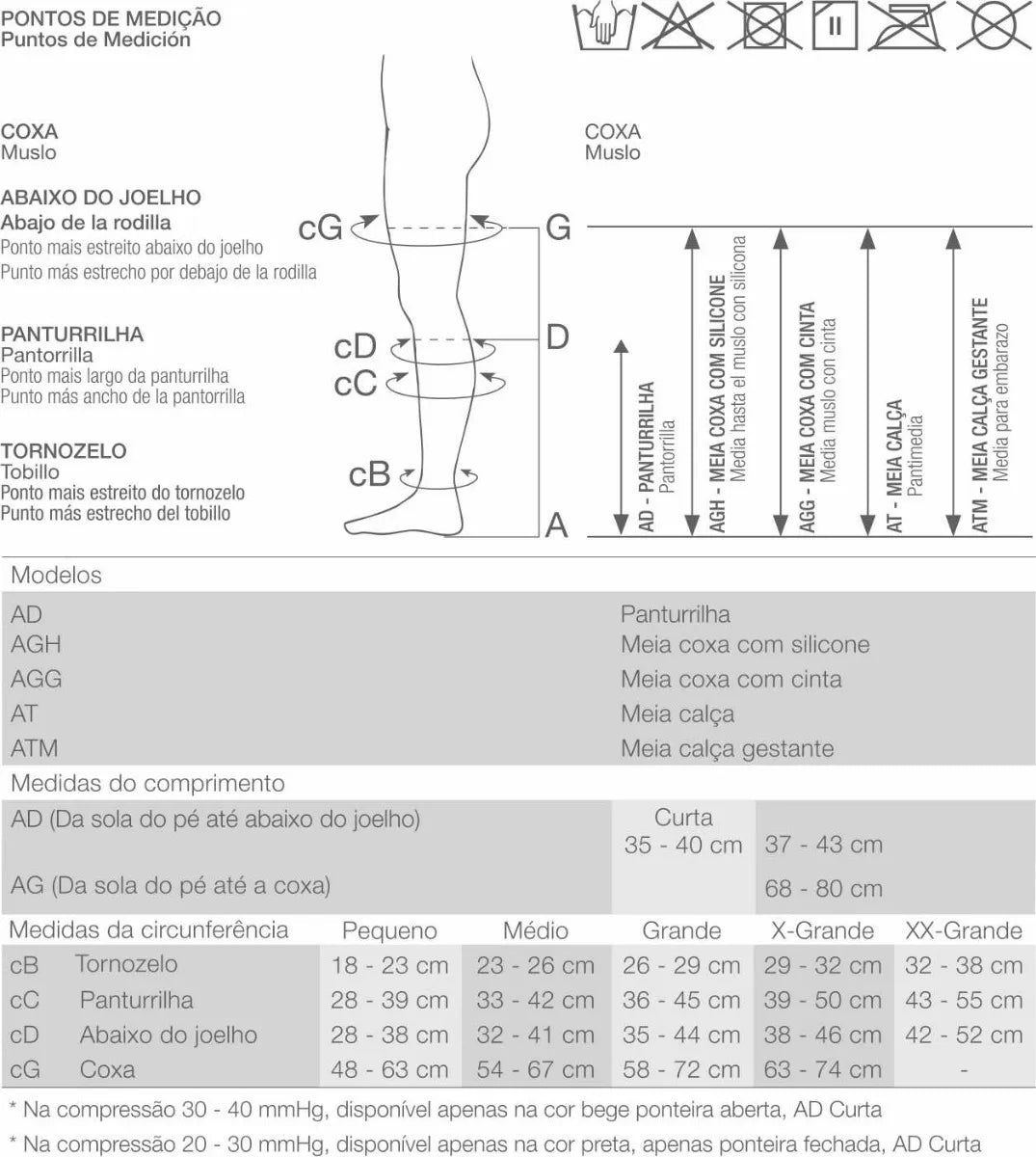MEIA COXA 20-30 ULTRALINE 4000 BEGE PÉ ABERTA  7/8