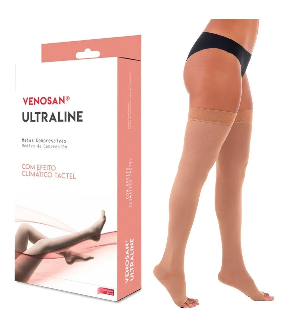 MEIA COXA 20-30 ULTRALINE 4000 BEGE PÉ ABERTA  7/8