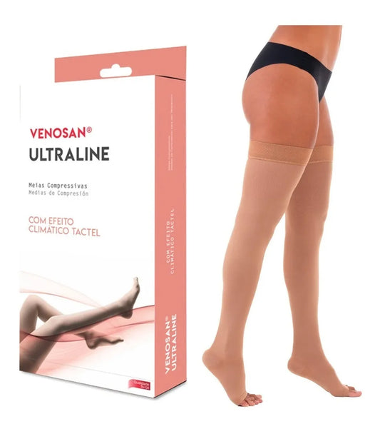 MEIA COXA 20-30 ULTRALINE 4000 BEGE PÉ ABERTA  7/8